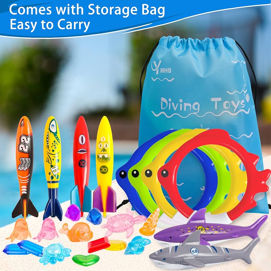 Top Kids Diving Rings Set With Storage Bag Must Have Toy