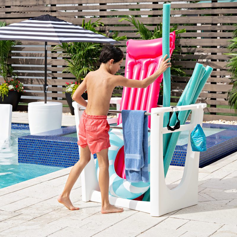 What is a swimming pool toy organizer? Learn its benefits for clean pool fun.